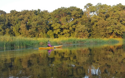 Kayaker on the Yahara River