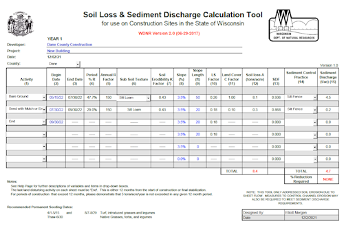Universal Soil Loss Equation for construction sites image