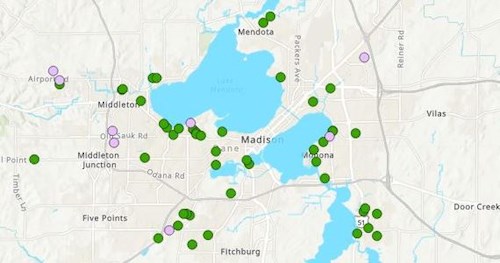 Dane County Urban Water Quality Grant Projects Map